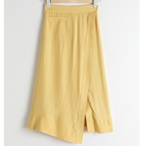 & Other Stories Asymmetrical Side Slit Midi Skirt - Picture 1 of 2